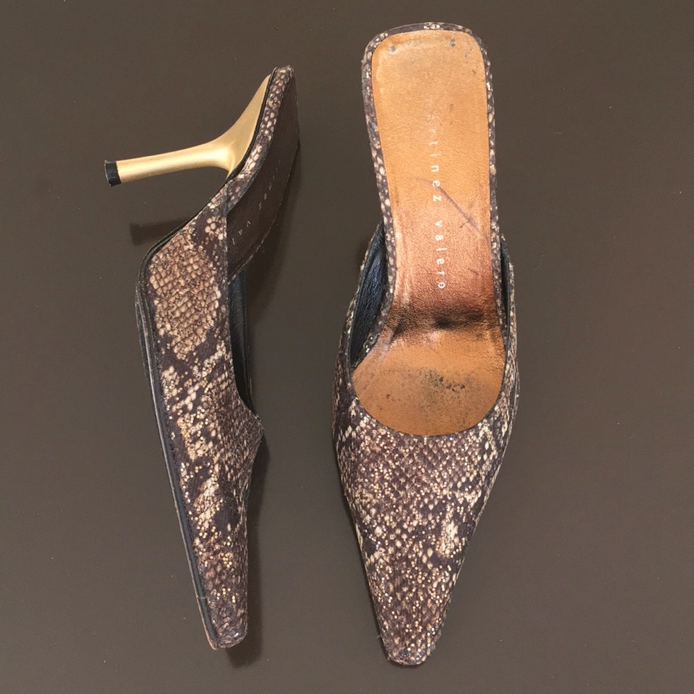 Snake Print Mules